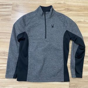 Spyder active sports outbound half zip fleece jacket grey and black L Large